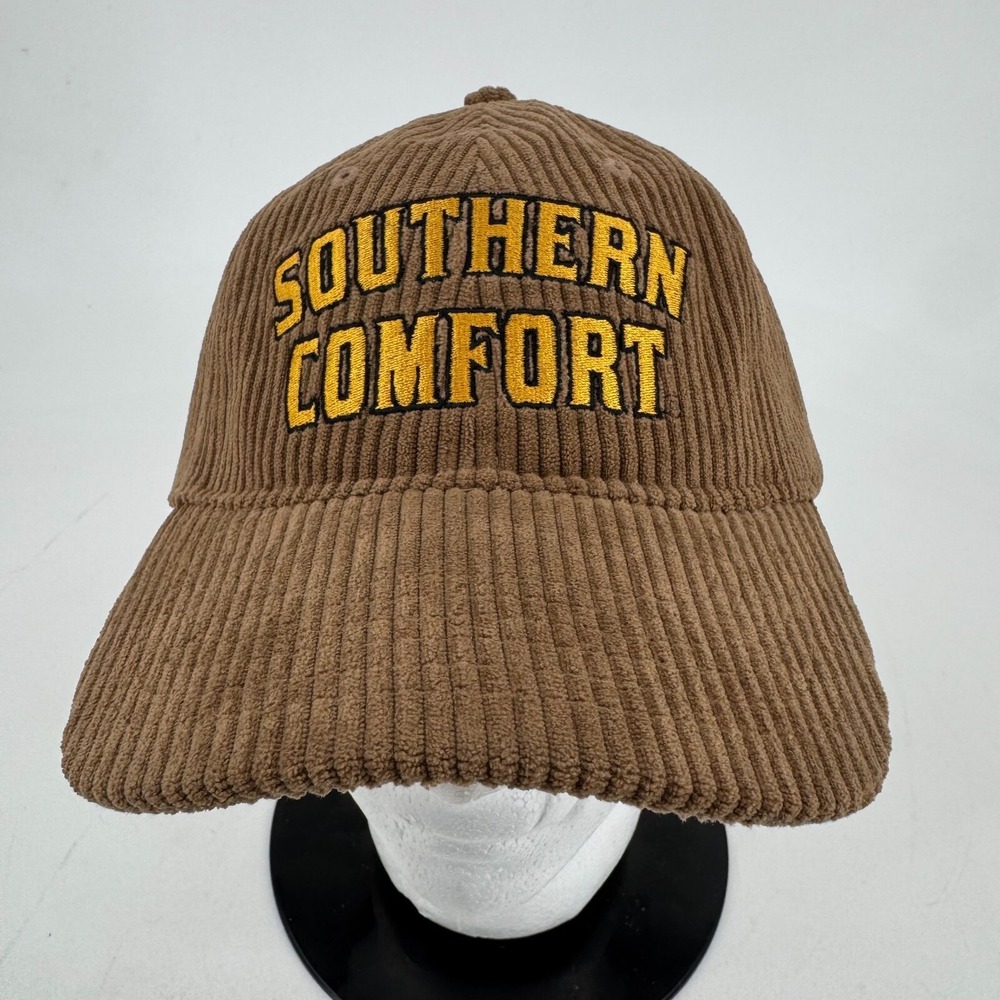 H3 Headwear Southern Comfort Brown Embroidered Corduroy Strapback Hat Cap - NEW